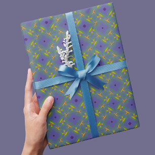 Mooie paarse en groene moderne cadeau voor mama cadeaupapier