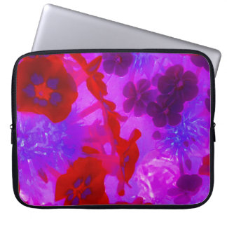 Mooie paarse en rode tuinphloxbloemen laptop sleeve