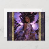Mooie Paarse Fairy Vrouw Fantasy Kunst Briefkaart (Voorkant / Achterkant)