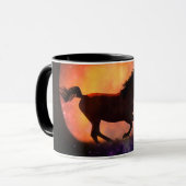Mooie paarse Fantasy Moon Coffee Cup Mok (Voorkant links)