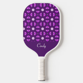 Mooie Paarse Geometrische Patroon Pickleball Paddle