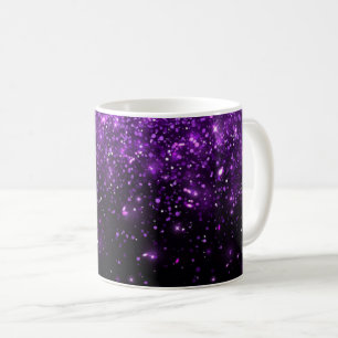 Mooie Paarse glitterprint Koffiemok