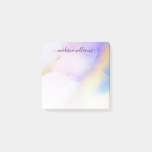 Mooie Paarse Gold Waterverf Luxury Script Post-it® Notes