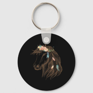 Mooie paarse handkunst voor Dierenvrienden Sleutelhanger