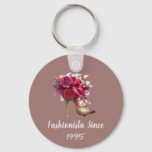 Mooie Paarse hoge hiel fashionista Sleutelhanger