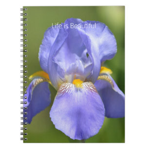 Mooie Paarse Iris Bloem (mijn fotografie) Notitieboek