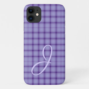 Mooie paarse karos met monogram iPhone hoes