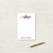 Mooie Paarse klaprozen naam ingeschreven Post-it® Notes (Op bureau)