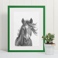 Mooie paarse kop portret zwart wit
