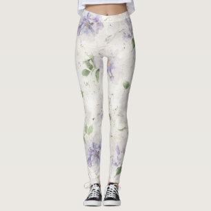 Mooie Paarse Lavendel Bloemen Leggings