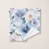 Mooie Paarse Lavendel Witte Bloemen Bad Handdoek (Wasdoekje)