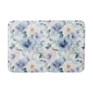 Mooie Paarse Lavendel Witte Bloemen   Badmat