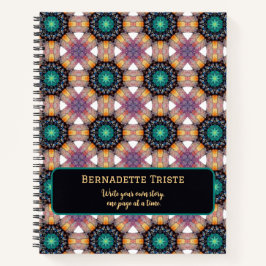 Mooie Paarse maataanduiding Geometrische Tegel Notitieboek