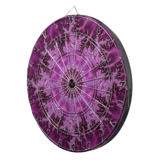 Mooie Paarse Mandlebrot Fractal Art Dartbord (Voorkant Rechts)