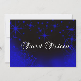 Mooie Paarse Neon Betoverde Avond Sweet 16 Kaart