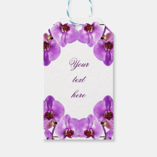 Mooie paarse orchideeën phalaenopsis cadeaulabel