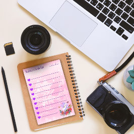 Mooie paarse & roze eenhoorn om te doen lijst 4 "x post-it® notes