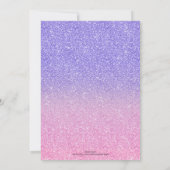 Mooie Paarse Roze Glitter Ombre Kaart (Achterkant)