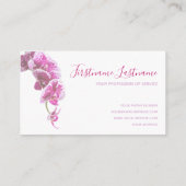 Mooie paarse roze orchidee-bloem op wit! visitekaartje (Achterkant)