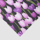 Mooie Paarse Roze Tulp Flora Art Tissuepapier (Detail)