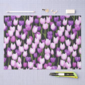Mooie Paarse Roze Tulp Flora Art Tissuepapier (Craft)