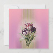 Mooie Paarse Tulpen bruiloft Kaart (Achterkant)