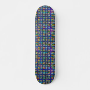 Mooie Paarse Tye-Die Vierkante Tegel Raster Patroo Skateboard