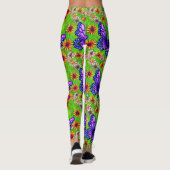 Mooie Paarse vlinderbloemenweide Leggings (Achterkant)