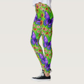 Mooie Paarse vlinderbloemenweide Leggings (Links)