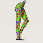 Mooie Paarse vlinderbloemenweide Leggings (Rechts)