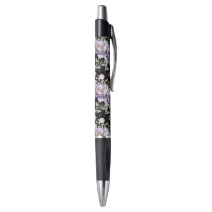Mooie Paarse Witte Bloemen Pen