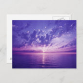 Mooie paarse zonsondergang briefkaart (Voorkant / Achterkant)
