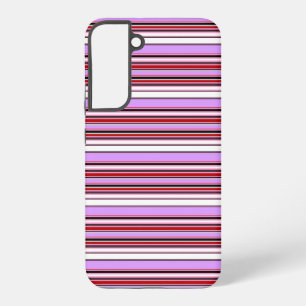 Mooie paarsrode strepen samsung galaxy hoesje