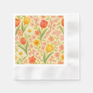 Mooie Paas-/lente-bloemen Servet