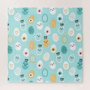 Mooie Paaseieren Patroon Kawaii Pastel Eieren Legpuzzel