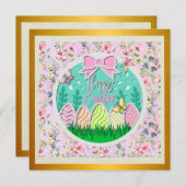 Mooie Paaseierenjacht en Kleurrijke Vlinders Kaart (Voorkant / Achterkant)