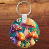 Mooie paddenstoelen sleutelhanger (Voorkant)