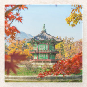 Mooie Pagoda Gyeongbokgung Seoul Korea Glazen Onderzetter