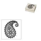 Mooie Paisley Scrapbooking Rubberstempel (Gestempeld)
