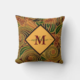Mooie paisleypatroon gepersonaliseerde throw kusse kussen