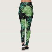 Mooie palmbladeren leggings (Achterkant)