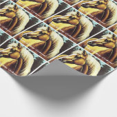 Mooie Palomino Paard Verjaardag Cadeaupapier (Hoek)