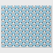 Mooie Pandabeer – Persoonlijk Monogram Cadeaupapier (Vlak)