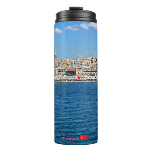 Mooie panorama van Istanbul reis Thermosbeker