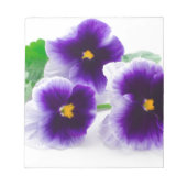 mooie pansy bloemen geïsoleerd op witte achtergron notitieblok (Voorkant)