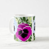 Mooie Pansy Flower Koffiemok (Voorkant links)