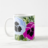 Mooie Pansy Flower Koffiemok (Links)