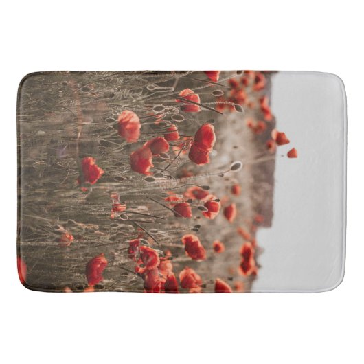 Mooie papaverbloemen badmat (Voorkant)