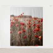 Mooie papaverbloemen wandkleed (Voorkant)