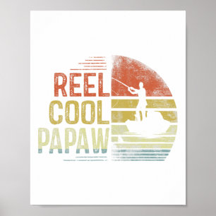 Mooie Papaw-visserij-cadeaus Papaw-verjaardag Vint Poster